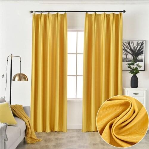 Modern Solid Curtains for Living Room Yellow Window Curtain for Bedroom Window Treatment Drapes Decor Kitchen Curtains Custom