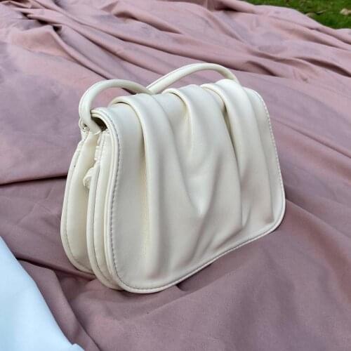 Folds Women Cloud Bags Small Pu Leather Shoulder Bag For Female 2021 Summer new Womens Crossbody Bags ladies handbag wallet