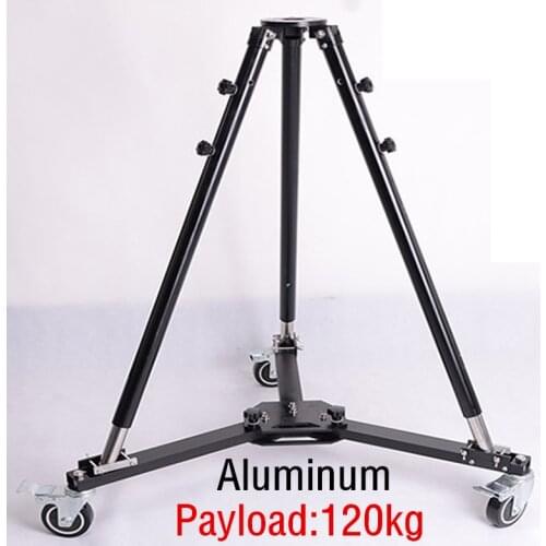 Heavy Duty Foldable Tripod Dolly with Wheels and Professional Video Camera Tripod Stand laod 120kg For Camera Crane Jib Arm