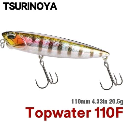 TSURNOYA Top Water Pencil Bait 110mm 20.5g Z-Shaped Floating Fishing Lure Snakehead Iscas Artificiail Pesca Leurre BASS Bait