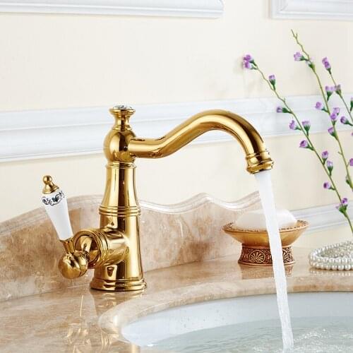 Vidric 5colors ORB deck mounted Brass with Diamond Bathroom Faucet Single Handle Ceramic handle banheiro torneira