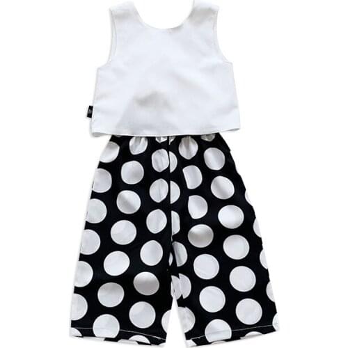 Baby Sleeveless Vest and Pants Set 2020 Summer New Korean Fashion Kids Girls Suit Two Piece Kids Clothes Set