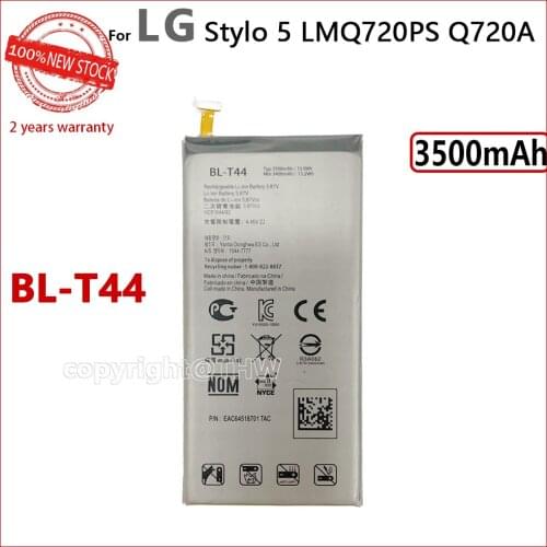 100% Original 3500mAh BL-T44 New Battery For LG Stylo 5 LMQ720PS Q720A Phone High Quality Batteries With Tracking number