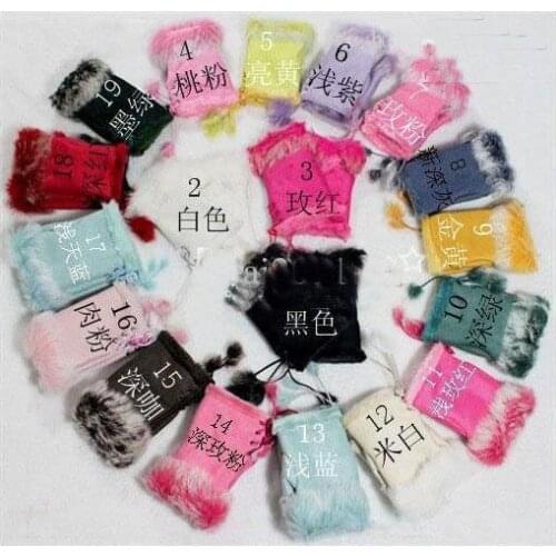2013 200pair /lot rabbit fur gloves,ladys winter fingerless gloves,hand wrist glove,half-fingers gloves