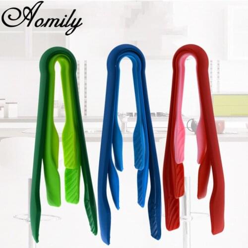 Aomily 3 In 1 Bread Food Tong for Baking Anti Heat Clip Salad Cake Dessert Tong Pastry Clamp Tongs Cooking Tools Kitchen Utensil