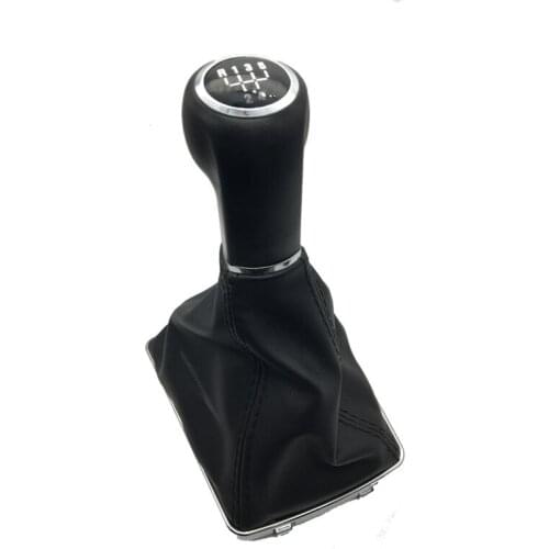 5 / 6 Speed Car Shift Gear Knob With Leather Boot Chrome For OPEL ASTRA III H 1.6 VAUXHALL 2004 2005 2006-2010