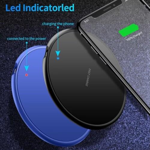 10W Qi Wireless Charger for Samsung S10 S9 Note 8 9 USB Charging Pad For iPhone 8 X XR XS Max QC3.0 Fast Wireless Charging Pads