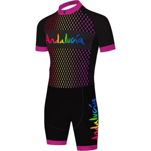 Andalucia Laser Cut One piece skinsuit Maillot Tenue Velo Camisa Masculina Jersey Abbigliamento Ciclismo Ropa Ciclismo Hombre