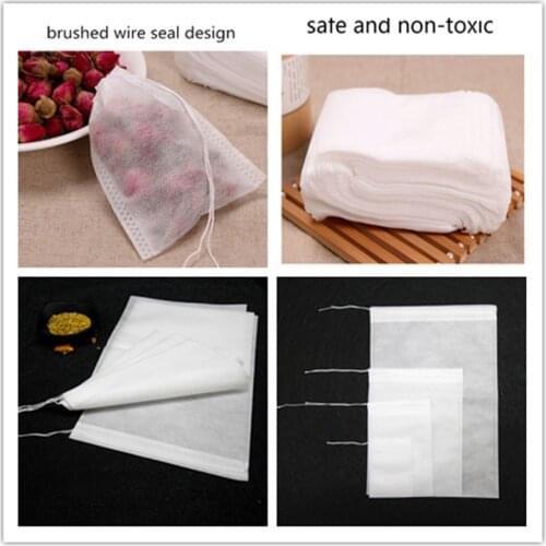 Teabags Food Grade Empty Scented Tea Bags Infuser With String Heal Seal Filter Paper for Herb Loose Tea Bolsas