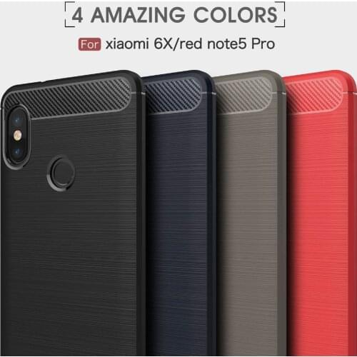Carbon Fiber Case for Xiaomi Mi 6X / Mi A2 Cases Silicon Soft Cover for Xiaomi Mi 6X / Mi A2 Phone Case Fundas