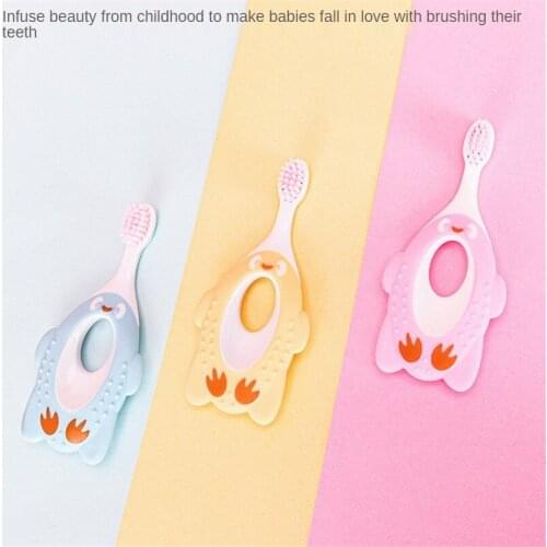 Kids Cartoon Baby Soft-bristled Toothbrush Children Teeth Training Mouth Clean Penguin Shape