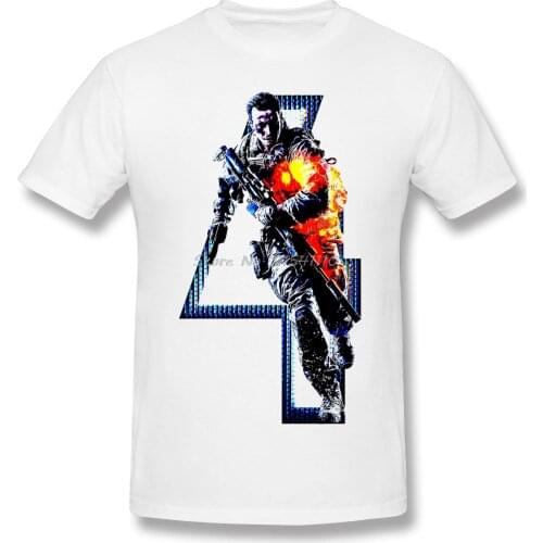 New Summer NO.4 T-Shirt Cotton Battlefield First-person Shooter Games Ofertas Men TShirt Men Cotton Tees Harajuku Streetwear