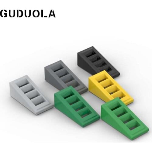 Guduola Brick 61409 Slope with Lattice 1x2x2/3 Brick MOC Build Slope 1x2x0.6 (18°)with Grille Assembly Blocks Toys 80pcs/lot