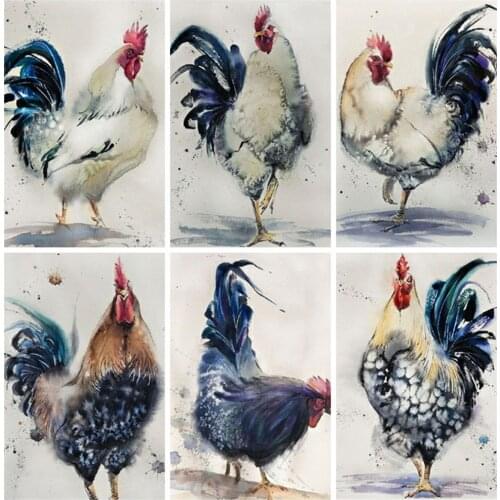 HUACAN Diamond Painting Kit Animal 5D Diamond Embroidery Sale Cock Pictures Of Rhinestones Mosaic Cross Stitch Decortion