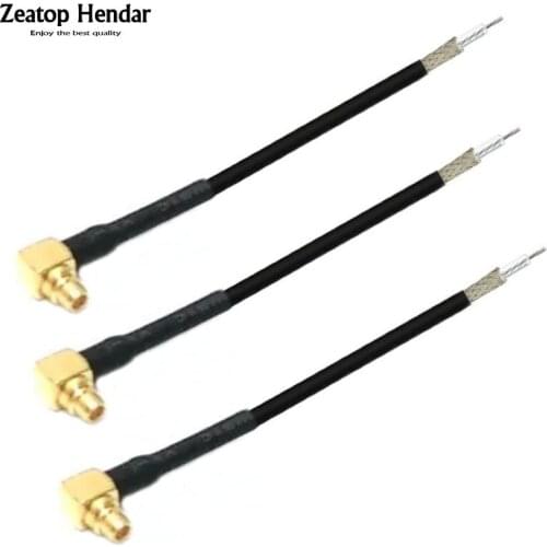 100Pcs 1.37mm RF Right Angle MMCX Male Coaxial Cable 50ohm Single Head Welding Wire for FPV antenna Jumper Cable Connector