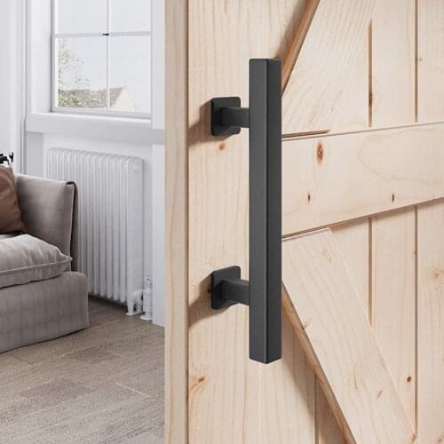 American Barn Door Round Handle Black Dark Handle Simple Double-sided Wooden Barn Door Handle Sliding Door Handle