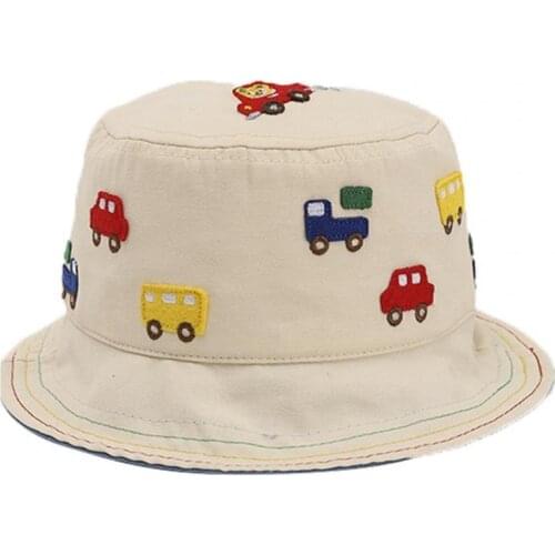 Summer Hats Breathable Sun Proof Multi Color Todder Adjustable Bucket Hats for Baby