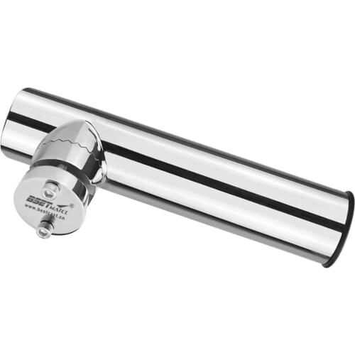 316 Stainless Steel Marine Clamp on Fishing Rod Pole Holder for Ship Yacht Rails 1 inch 25mm to 1 1/4 inch 32mm - 360 Degree