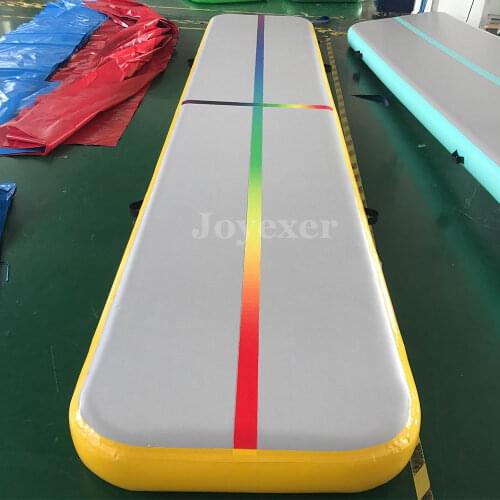 Air Track Tumbling Mat For Gymnastics Inflatable Airtrack Floor Mats With Electric Air Pump For Home Use Cheerleading Training