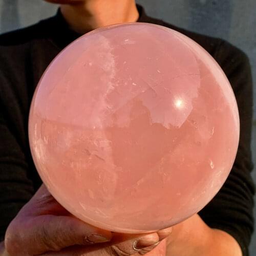 Natural Crystal Polished Rose Powder Crystal Balls Crystal Sphere