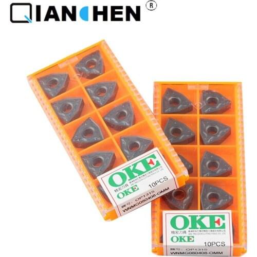 OKE 10pcs/lot High Precision High Performance High Strength CNC WNMG080408-OMM OP1315 Industry Carbide Inserts Hard Alloy