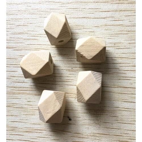 Wholesale18x15mm 100pcs/lot ( hole:3mm) chunky Faceted Natural Wooden Beads for necklace or bracelet making