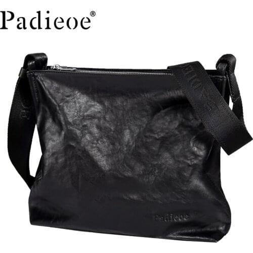 Padieoe crossbody bags for men leather shoulder bags satchel bag sling bag purses fashion vintage