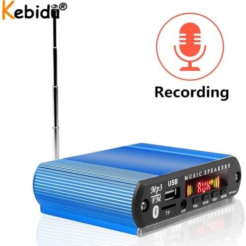 1 Set Bluetooth MP3 Decoder Board With Aluminum Shell Antenna MP3 Player DC 12V 24V Support USB/SD/FM Audio Module Recording