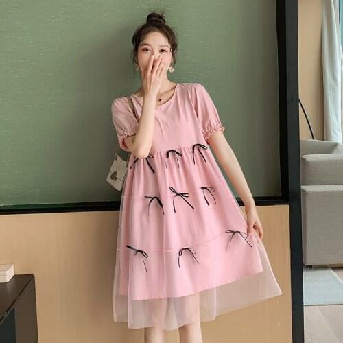 Maternity Dress Summer Clothes for Pregnant Women Clothing Fashion Patchwork Womens Dresses Pregnancy Dress Maternity Clothes