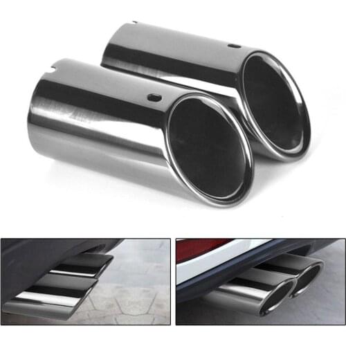 Fits Volkswagen Golf New Bora Silver Car Exhaust Tip Trim Round Tail Pipe Muffler Trim Stainless