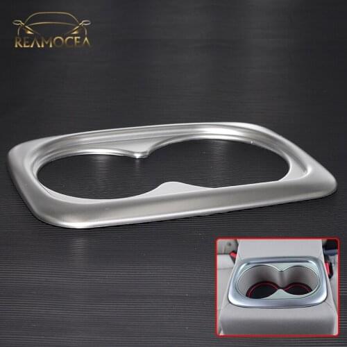 Reamocea Car Styling ABS Chrome Water Cup Drink Holder Decorative Trim Frame Cover For Honda Civic 2016 2017