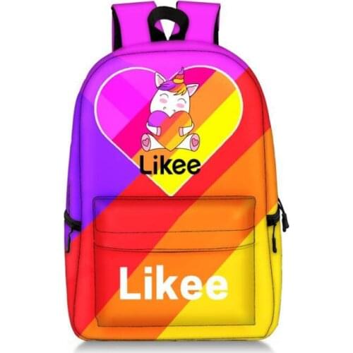 New Likee Backpack Students School Bag Boys Girls Bookbag Men Women Travel Bags Canvas Backpack Teens Daily Rucksack