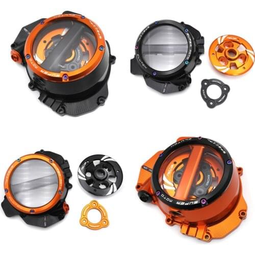 W/ Spring Retainer Ring Clear Clutch Cover For KTM DUKE 790 2018 2019 2020 2021 Aftermarket Free Shipping Motorcycle Parts 18-21