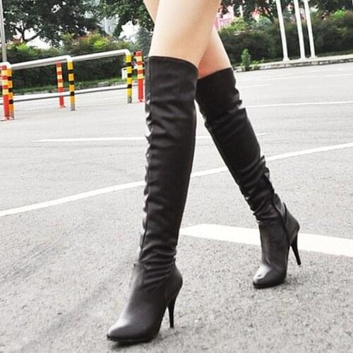SAGACE shoes woman Fashion Zip Thin High Heel Over Knee Boots Fashion Snow Long Boot Warm Winter shoes woman high heel 2019DEC19