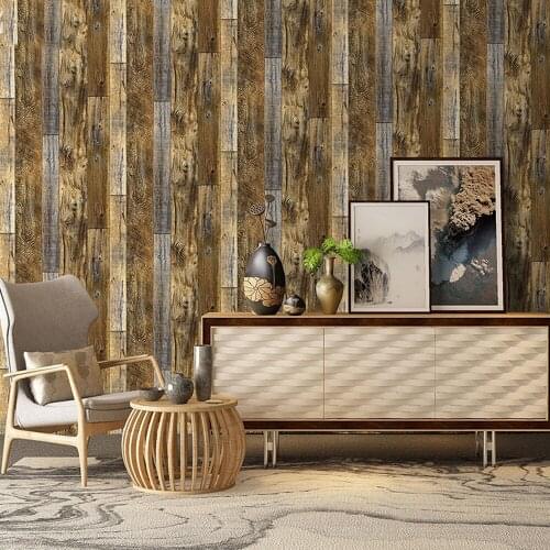 3D Waterproof Wood Wallpaper Roll PVC Self Adhesive Living Rooms Home Decor Stickers Modern Furniture Decorative Sticker