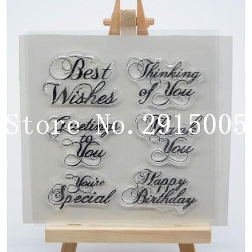 Scrapbook DIY photo cards account rubber stamp clear stamp transparent stamp 10x10cm Best regards Thinking of YOu