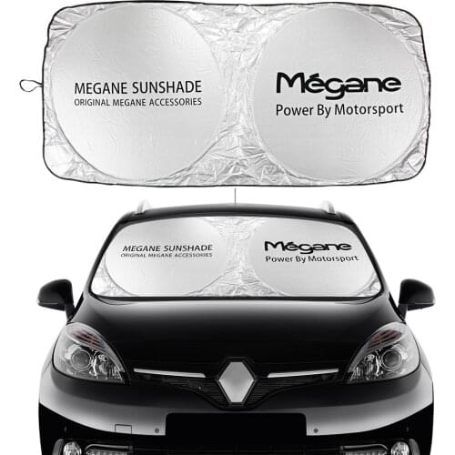 Car Windshield Sunshades Retractable Covers for Renault Megane 2 3 New Letters Car Front Window Sunshades Auto Accessories