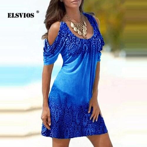 Vintage Fashion New O Neck Printed Sexy Hollow Out Summer A-line Dress Casual Short Sleeves Elegant Slim Office Female Dresses