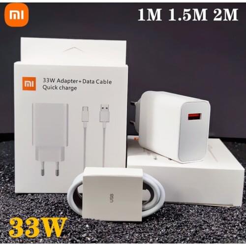 Xiaomi charger 33W EU Fast turbo charge 27W Type C cable For xiaomi 9 pro mi 10 pro 10x note 10 lite mi 9 K30 PRO