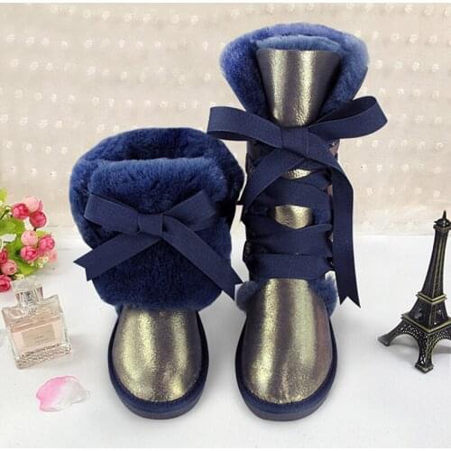 Winter custom real wool a warm and thick snow boots fashion comfortable soft womens boots large size