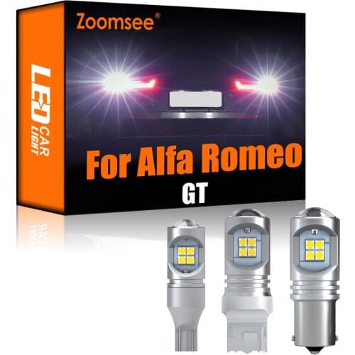 Zoomsee 2Pcs White Reverse LED For Alfa Romeo GT 2003-2010 Canbus Exterior Backup Error Free Rear Tail Bulb Light Vehicle Lamp