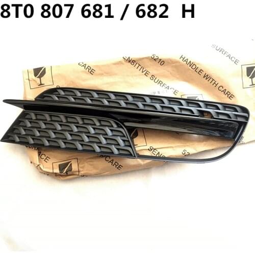 1pcs Under the black grille, in the network fog lamp frame, fog lamp, grille, fog lamp shield, use Audi A5 8T0 807 681 H 682 H