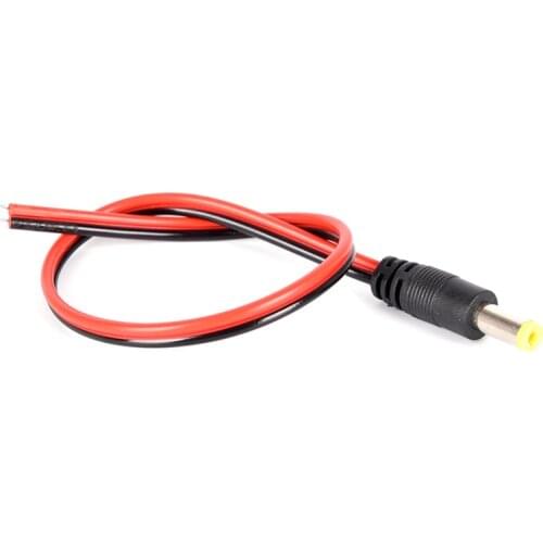 12V DC Power 5.5x2.1mm Pigtail Male Cable Plug CCTV Camera LED Lights