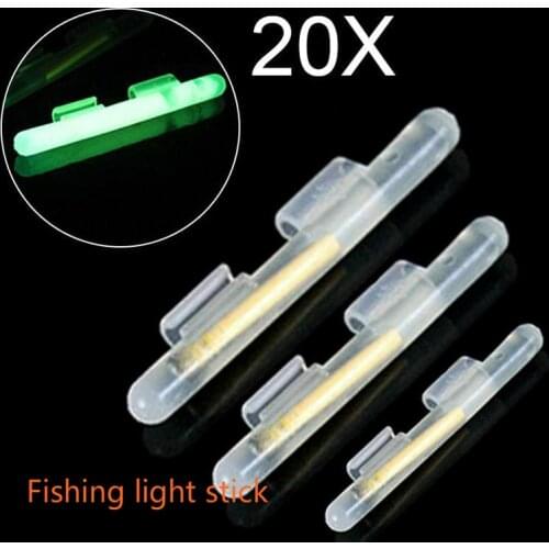20pcs Fishing Float Fluorescent Lightstick Light Night Float Rod Lights Dark Glow Stick For Fishing Float
