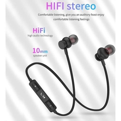 55mAh Neckband Bluetooth Earphone 5.0 Magnetic Wireless Earphones HD Stereo HiFi Music Earbuds HD Call Bluetooth Headset