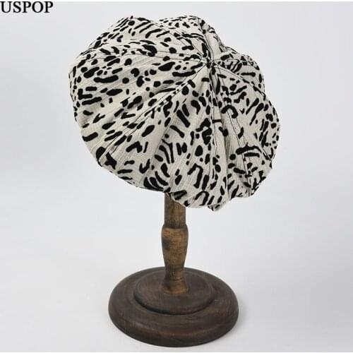 USPOP 2021 New Spring Summer Berets Women Fashion Cow Dot Beret