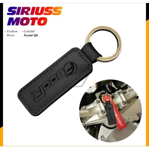 Motorcycle Cowhide Keychain Key Ring Case for BMW F800R F800 R -Crazy Horse Skin