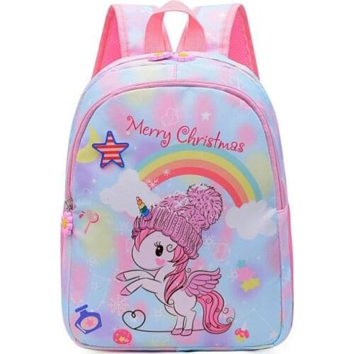 Disney cartoon Childrens Backpack for Girls Pre-School Bag for Kindergarten Unicorn Lightweight Gift