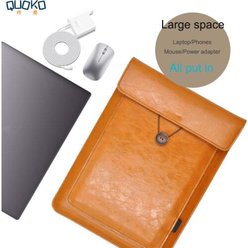 Double Layer High Capacity Laptop Bag Cover,Microfiber Leather NoteBook Sleeve Case for HP Spectre & Envy X360 13.3/15.6 inch