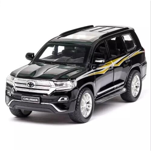 1: 32 Simulation Toyota Land Coolluze Cross Country Alloy Car Model Childrens Toy Birthday New Year Christmas Gift Black Car